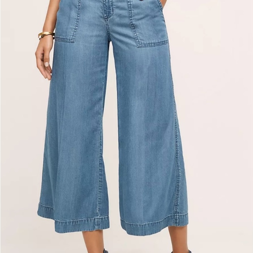 Anthropologie Level 99 Blue Cropped Jeans